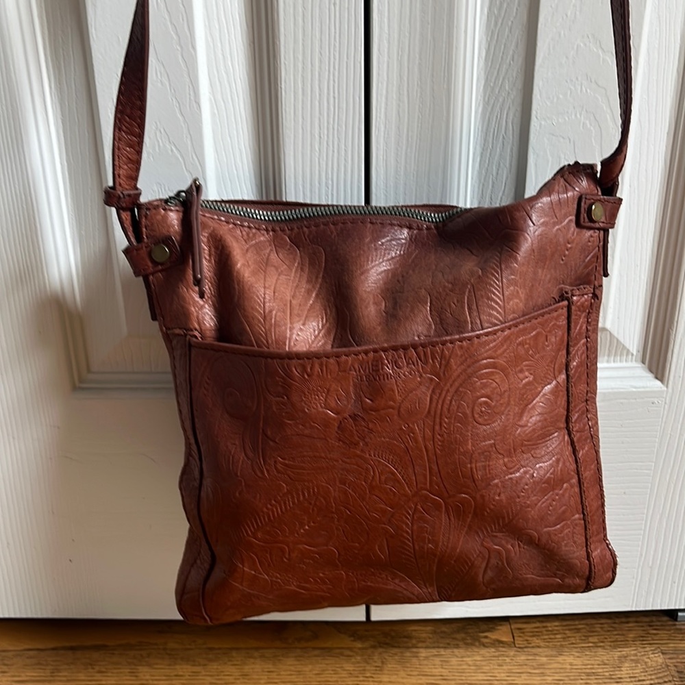 American Leather shoulder purse